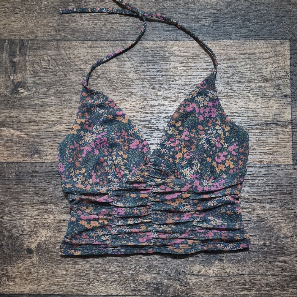 Urban Outfitters Multicolor Floral Crop Top